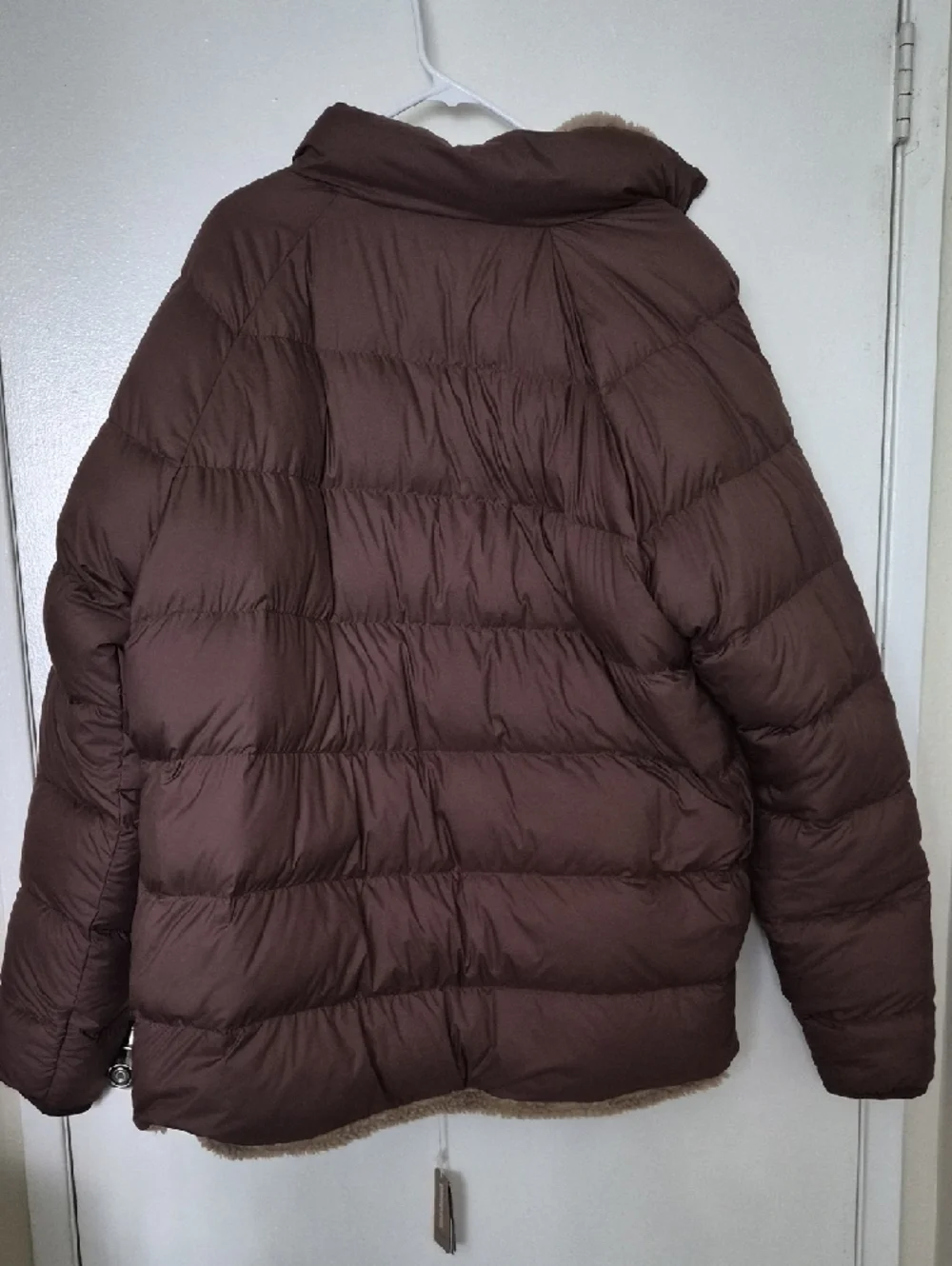 Patagonia Reversible Two-Tone Sherpa Fleece Jacket - Brown & Charcoal - Picture 5 of 6